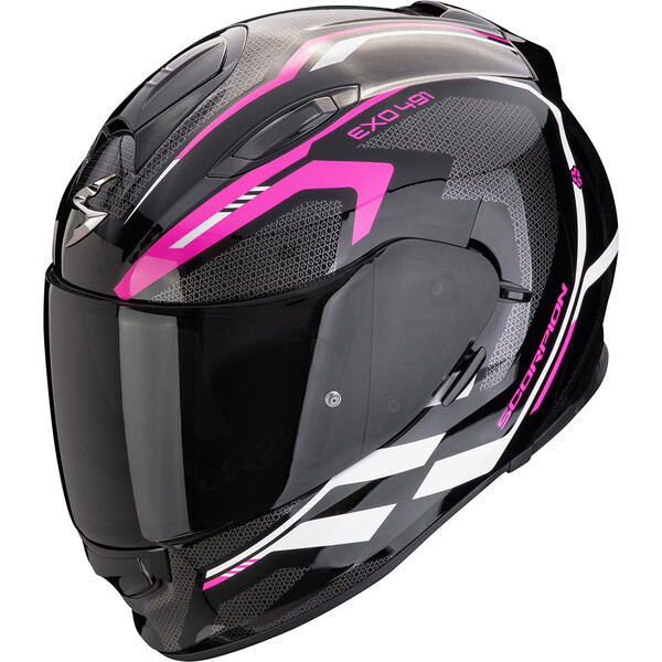 Scorpion - Casque Exo-491 Kripta Noir / Rose / Blanc