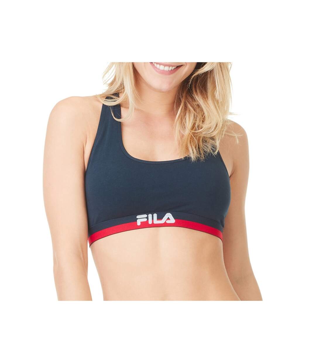 Lot de 3 Brassières coton Fila FU6048 Gris, Navy et Blanc