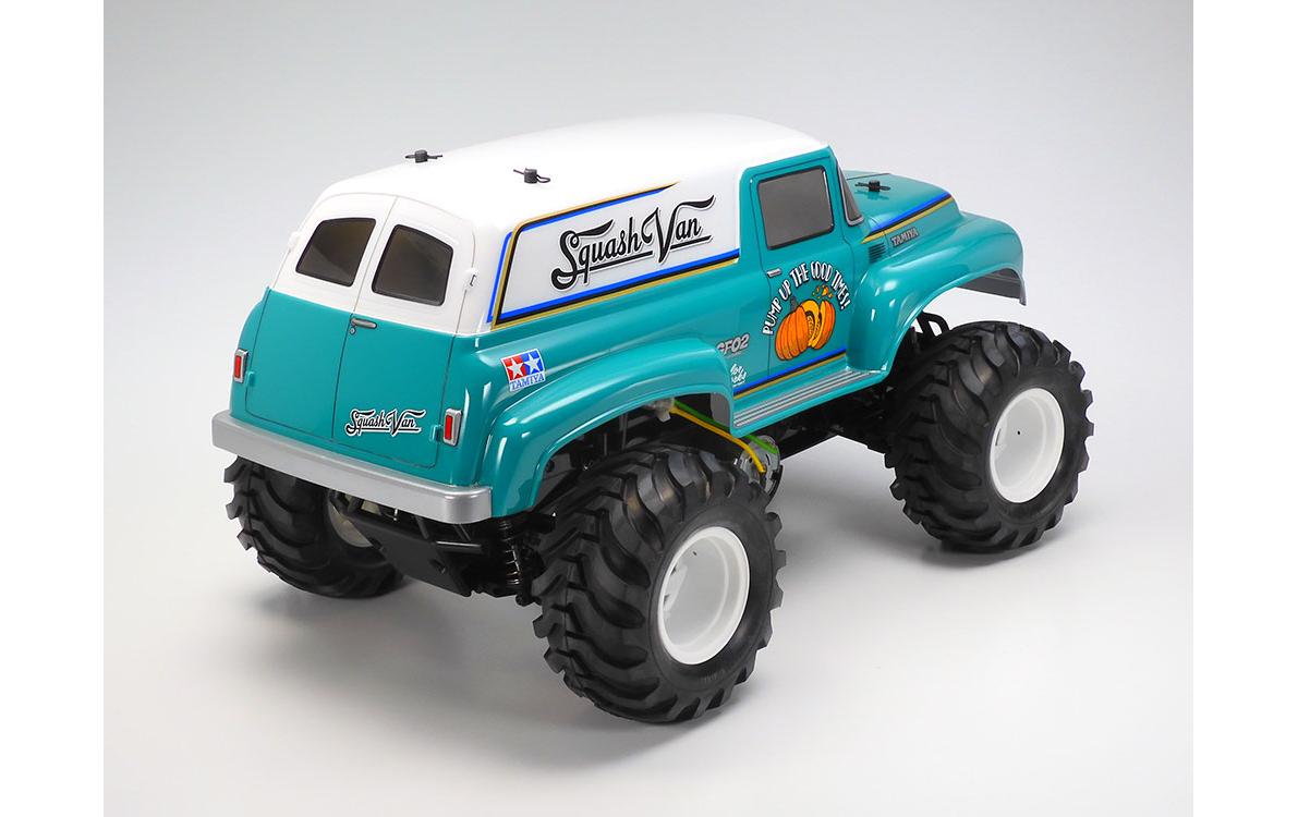 Monster Truck Squash Van GF-02 4WD Bausatz 1:10<br>Off-Road Modell mit 50er Jahre Van Karosserie