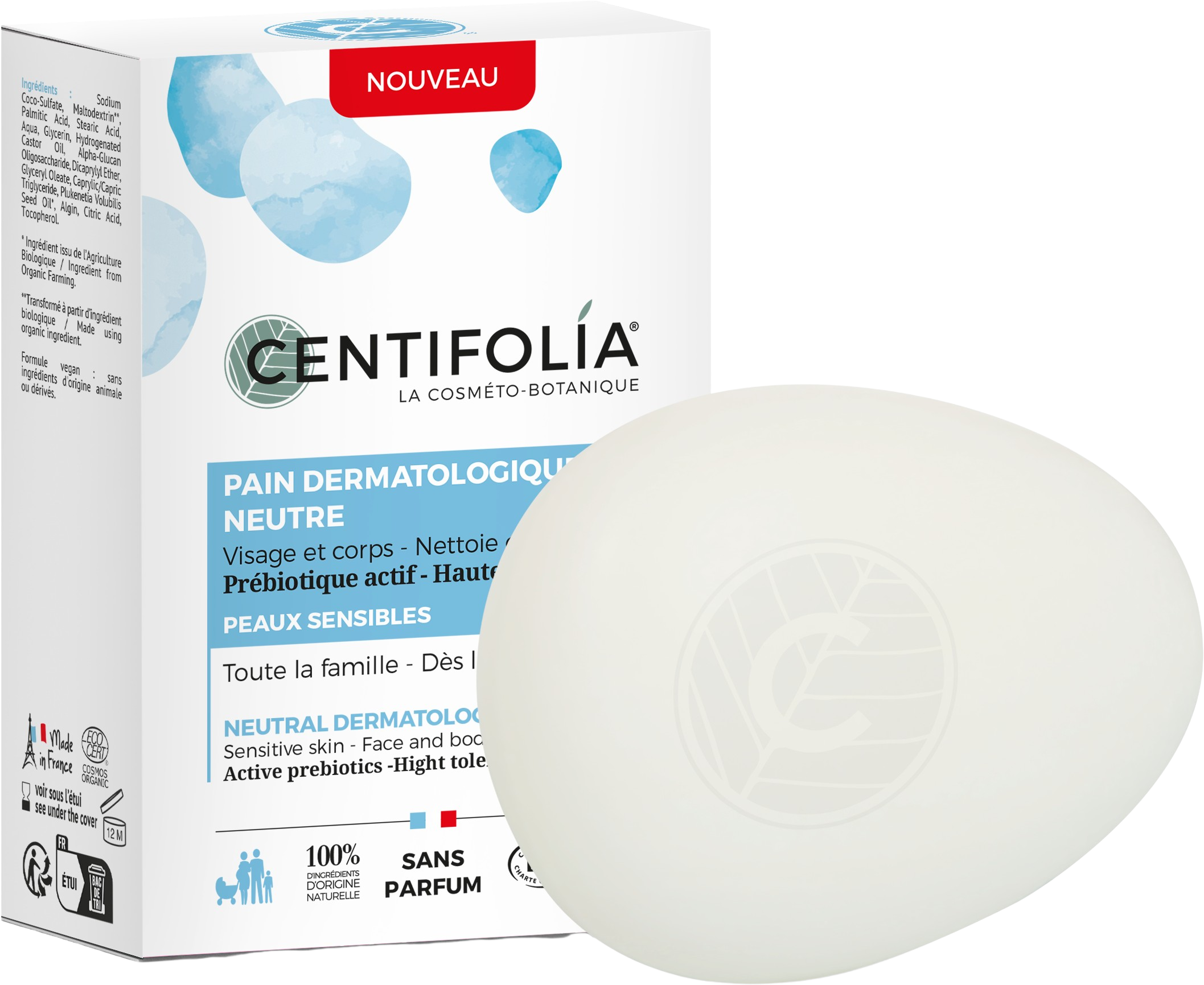 CENTIFOLIA  Neutral Dermatological Bar Soap, 85 g