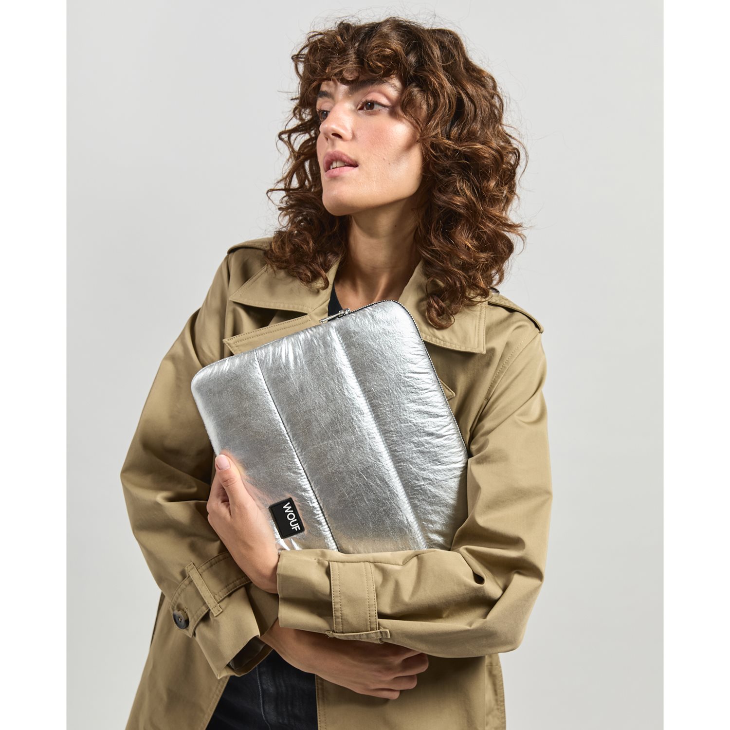 Wouf Silver Glossy Laptop Sleeve 13-14