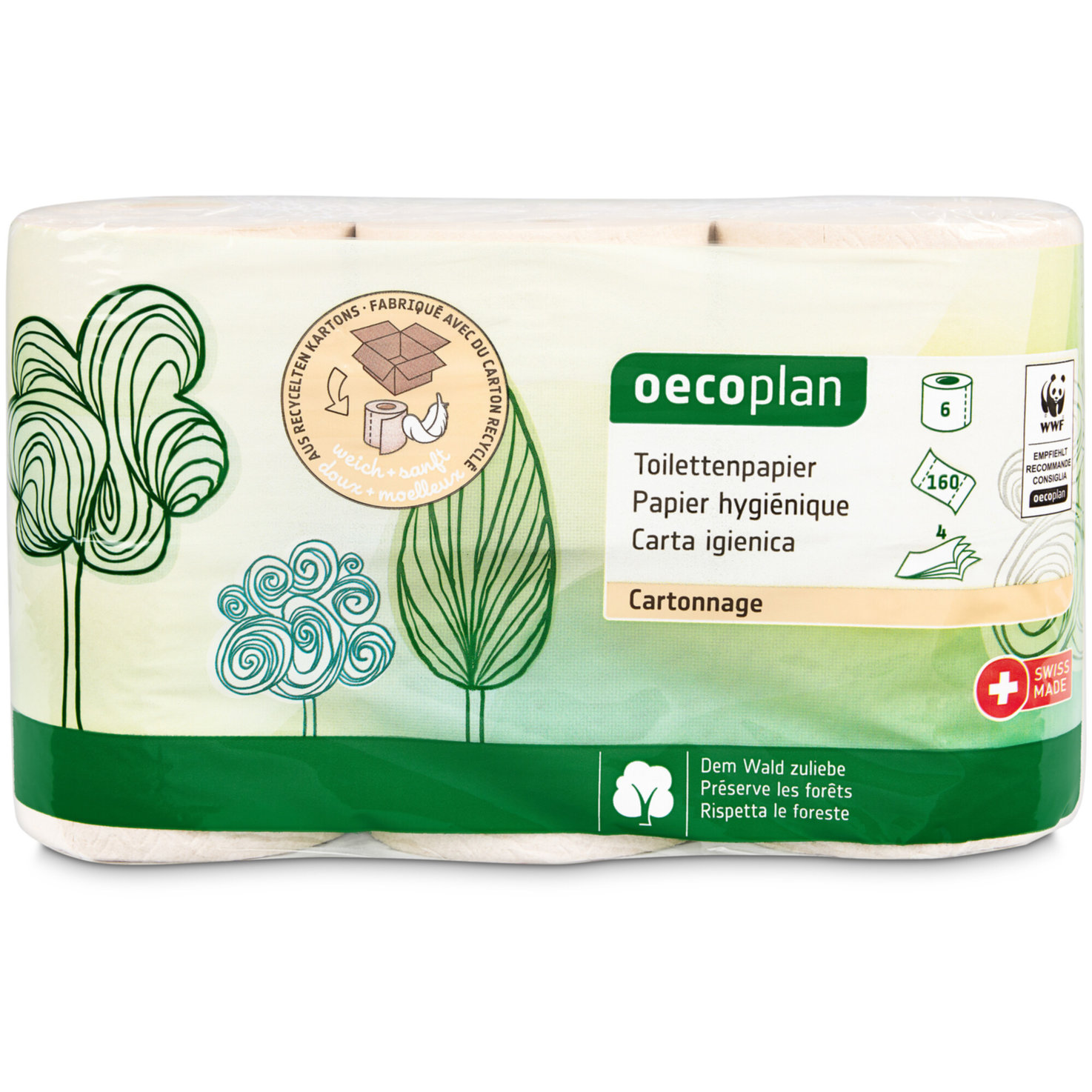 Oecoplan Recycling Cartonnage 4 Lagig 6 Rollen