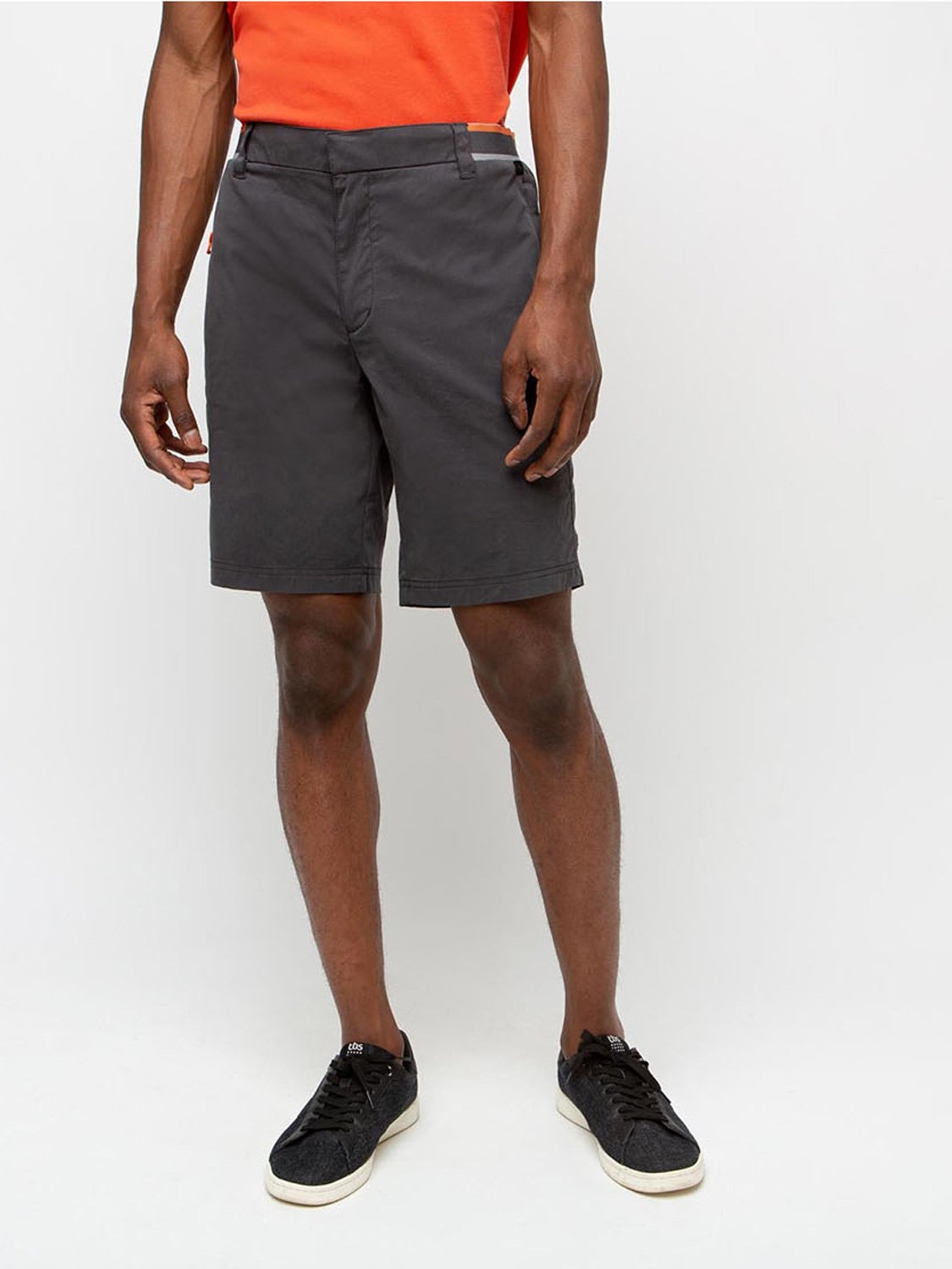 Short Homme Ceinture semi Elastiquée Gris Foncé