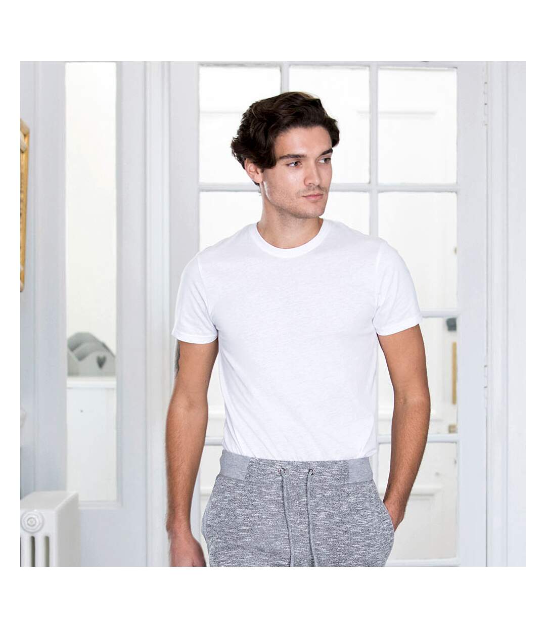 Comfy Co - Haut de pyjama à manches courtes - Homme (Blanc) - UTRW5317