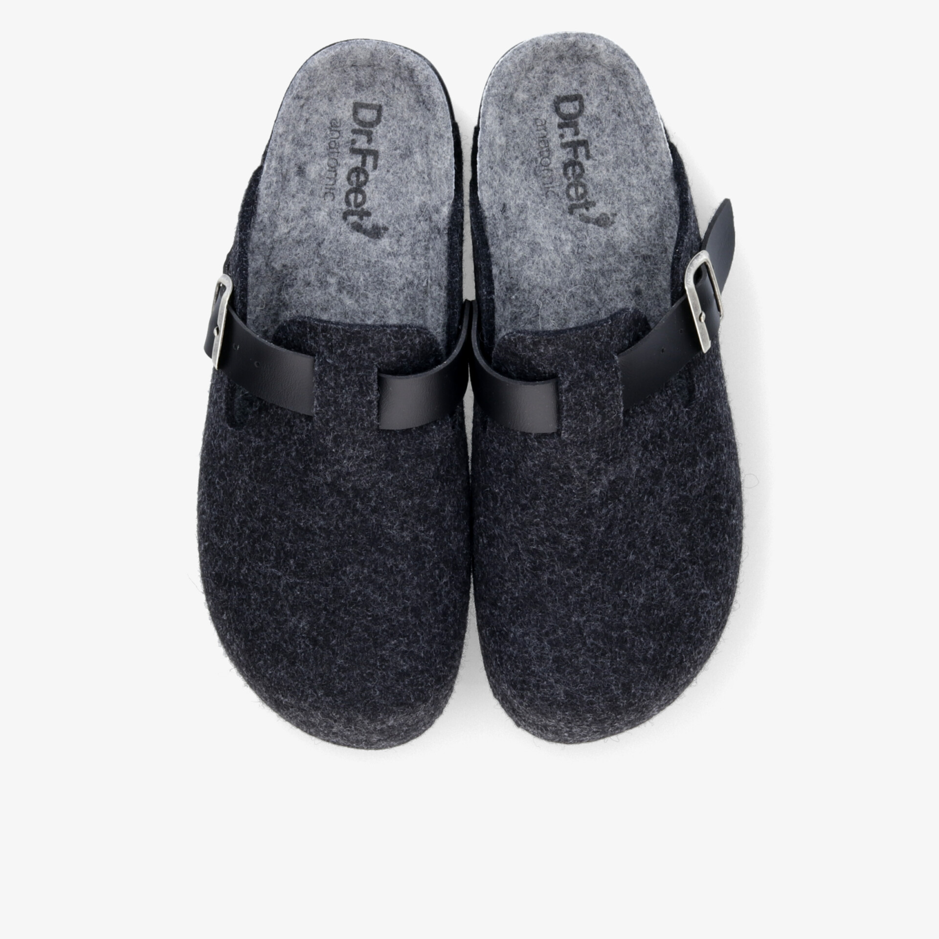 Dr. Feet Herren Pantoletten schwarz