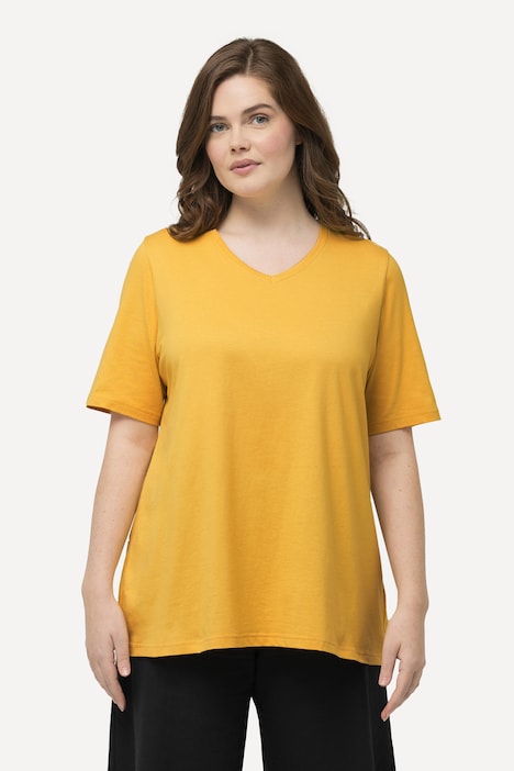T-Shirts, 2er-Pack, V-Ausschnitt, Halbarm, Biobaumwolle