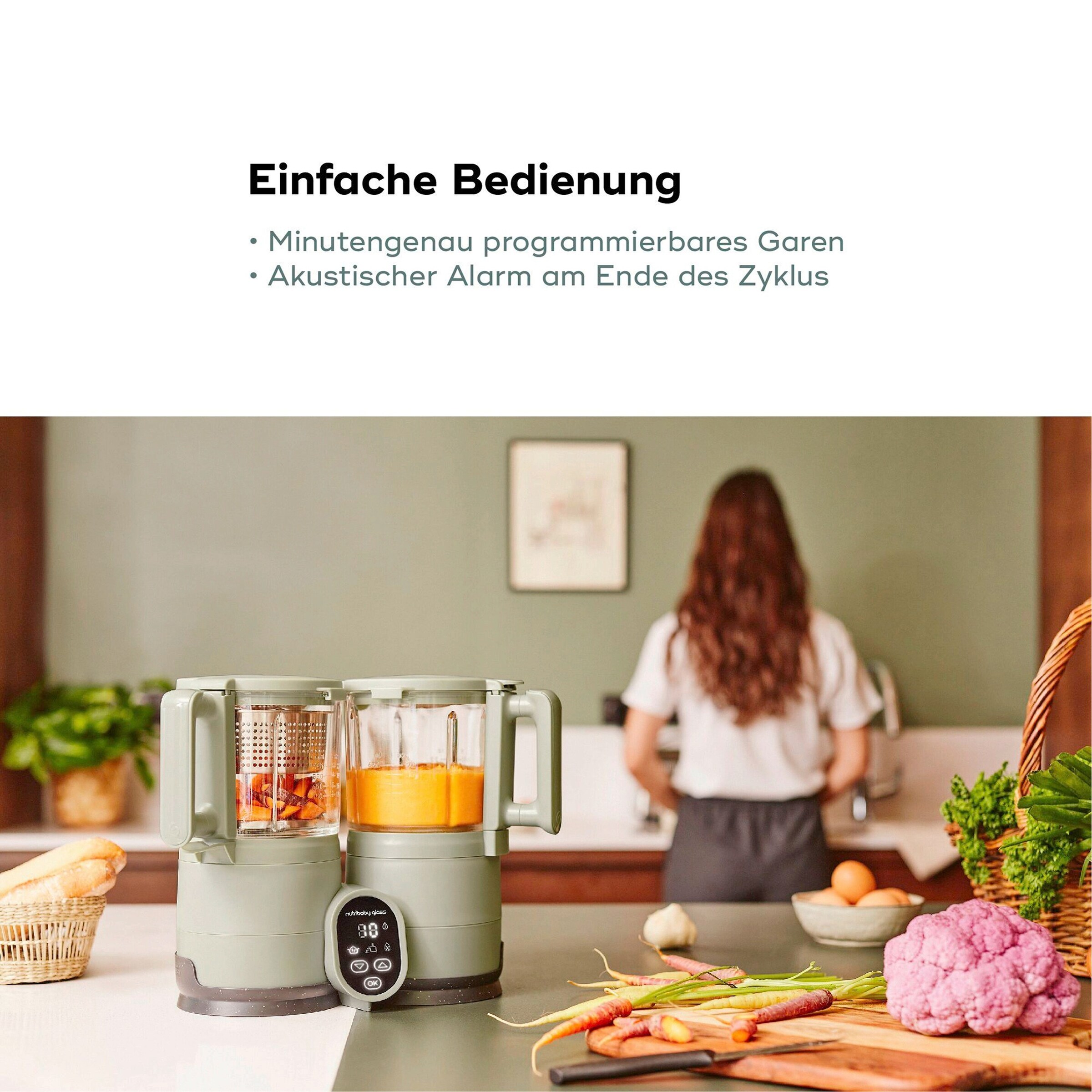 Babymoov Babynahrungszubereiter und Sterilisator Nutribaby Glass