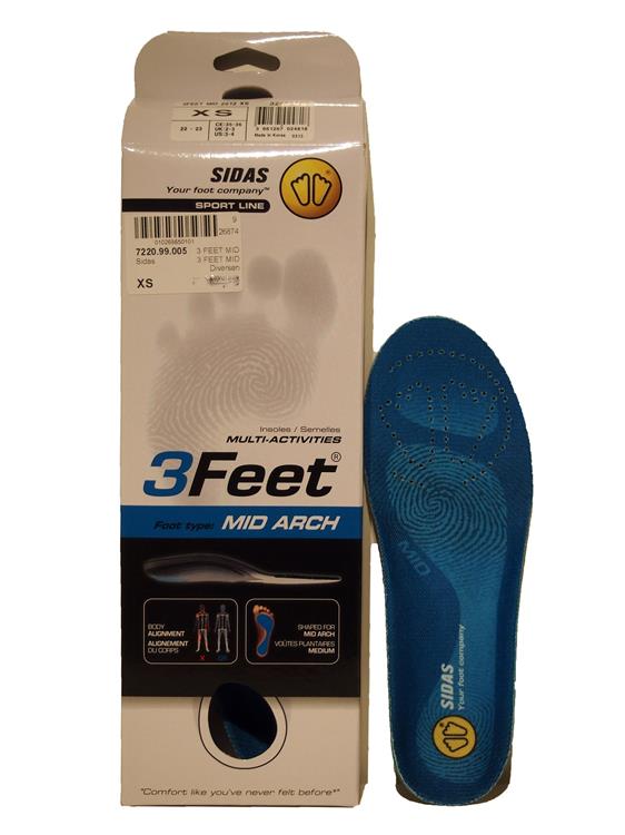 Sidas 3 Feet Mid Inlegzolen