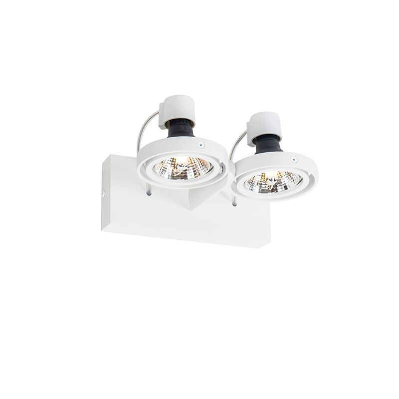 Moderne plafondspot wit 2-lichts GU10 70mm - Master