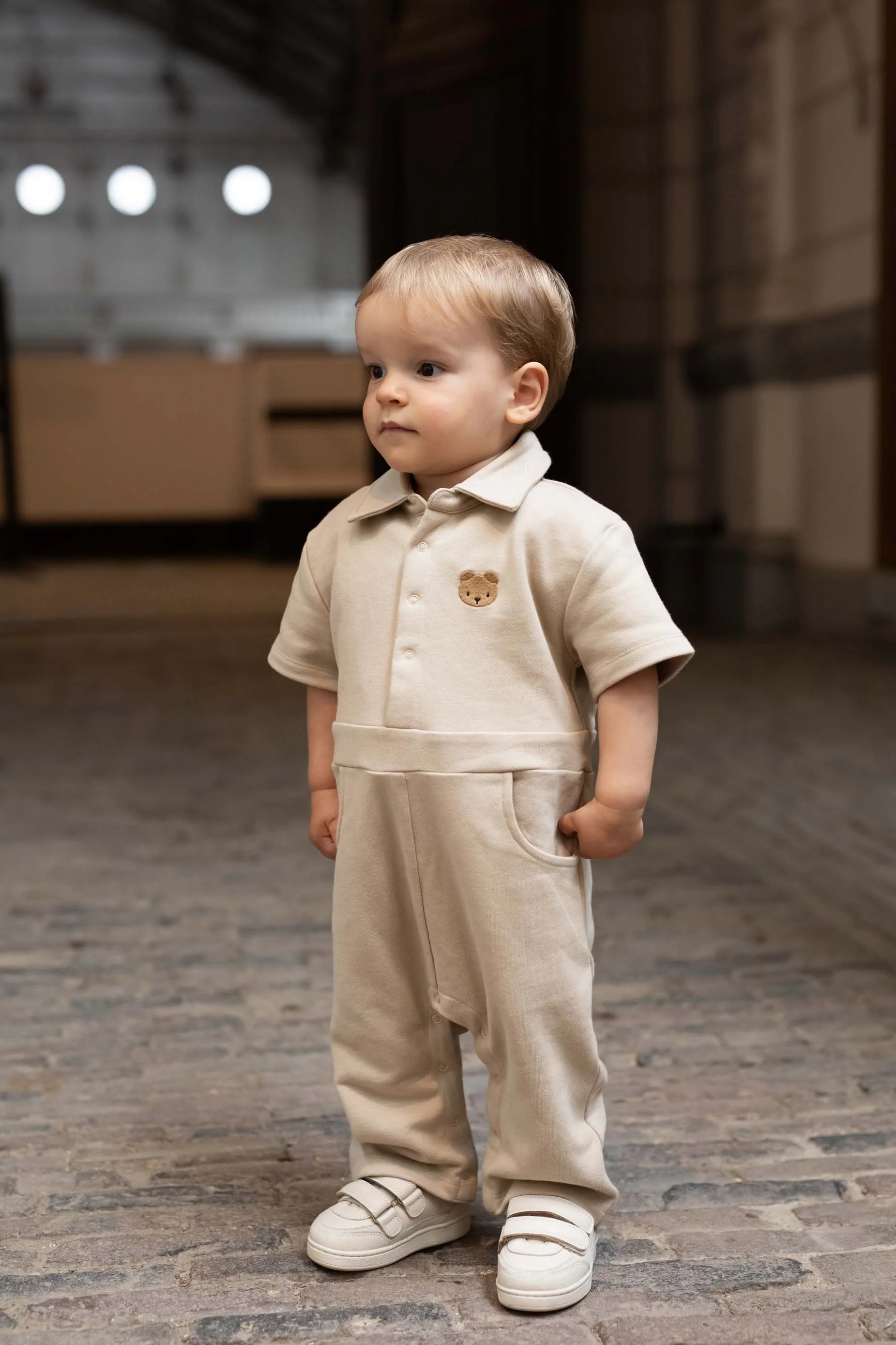 Piebe Jumpsuit | Bear | Biscotti