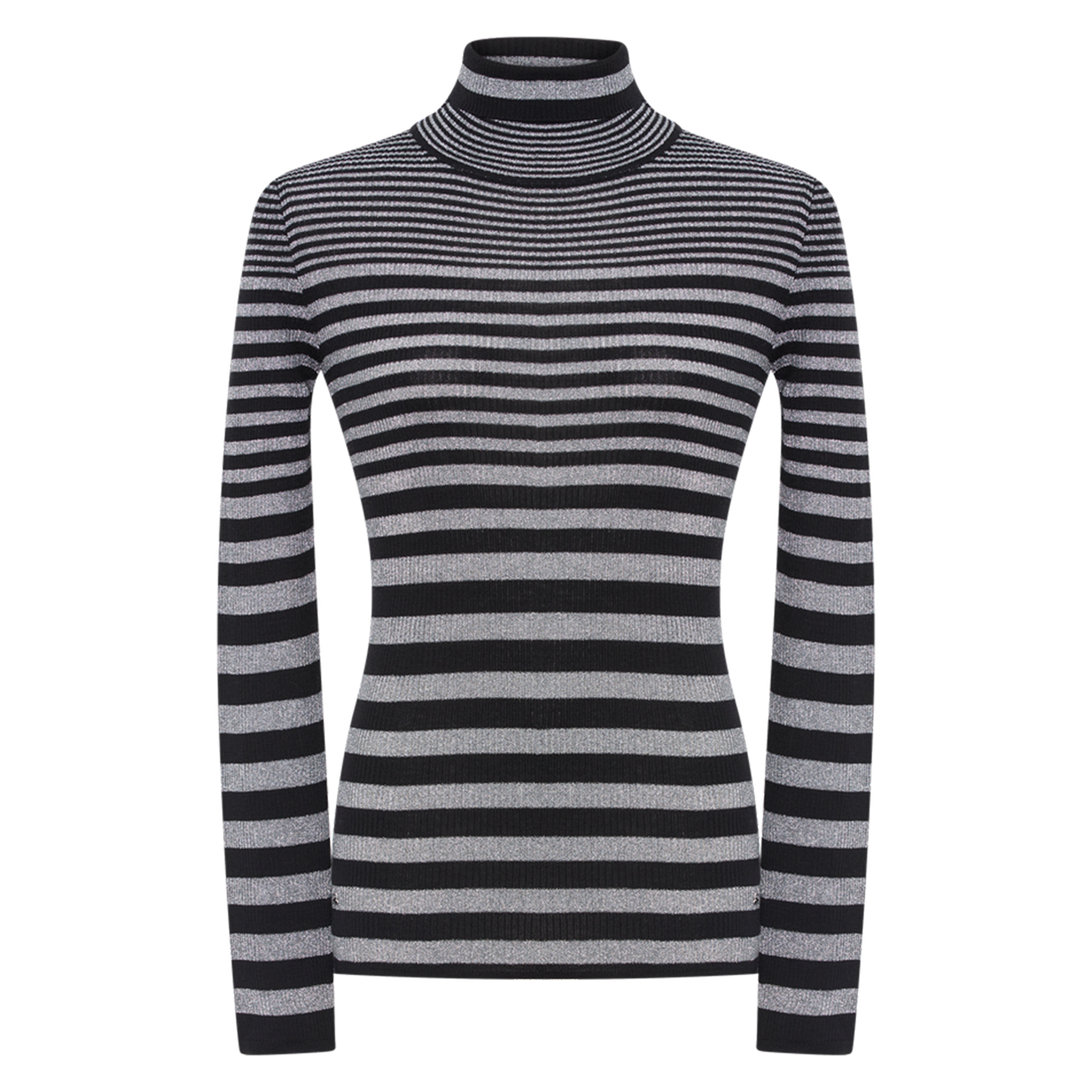 Pull col roulé en laine mélangée | Argent