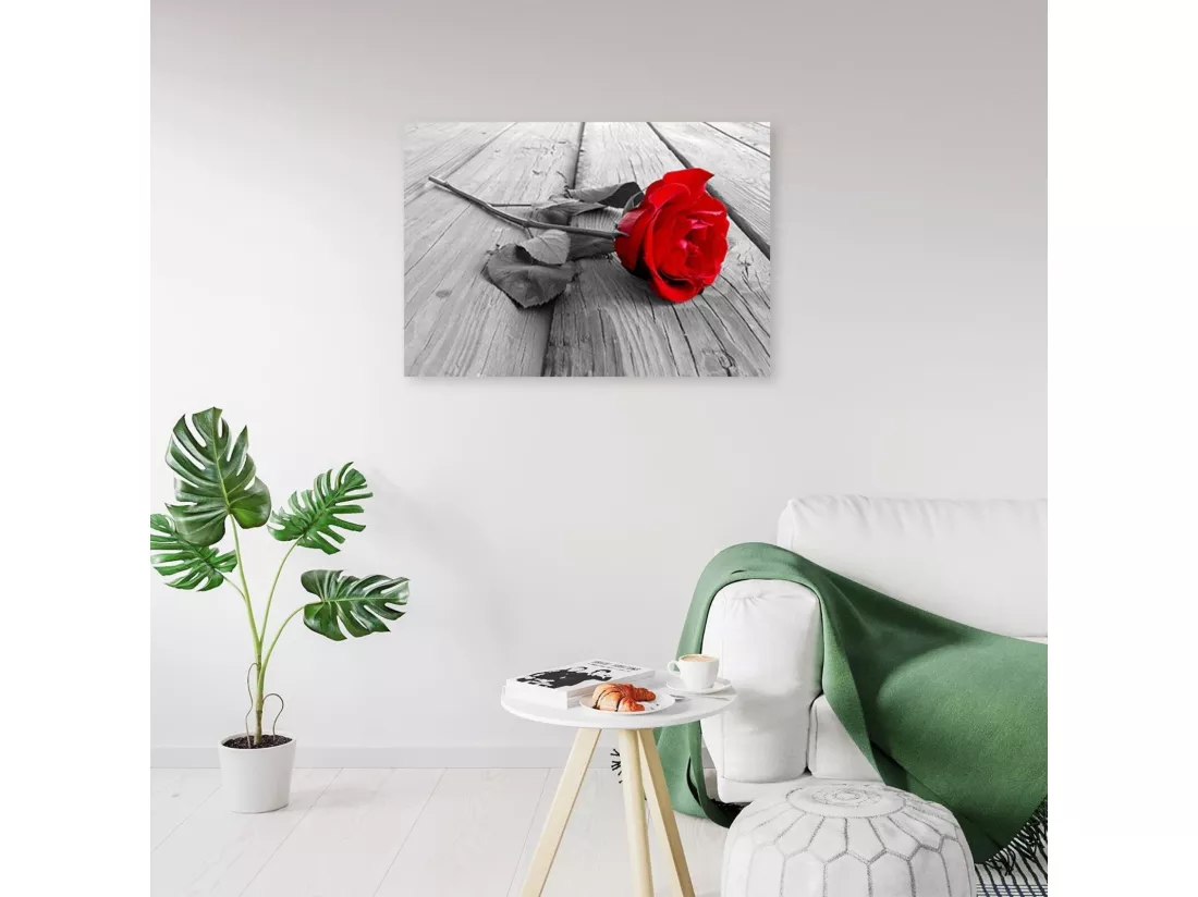 Tableau rose rouge - 120 x 80 cm