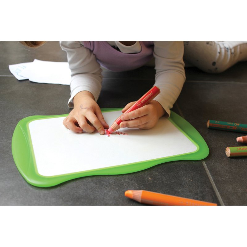 Crayon de couleur Stabilo Woody 3 en 1 couleurs assorties - Etui de 6 + 1 taille-crayons
