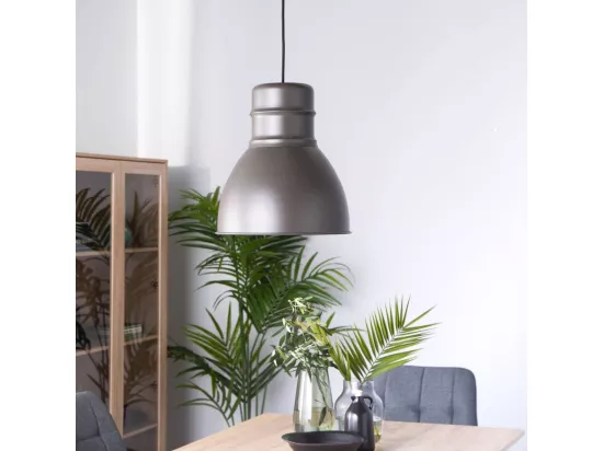 Lampe de plafond en métal gris 38x110 cm-Clesy