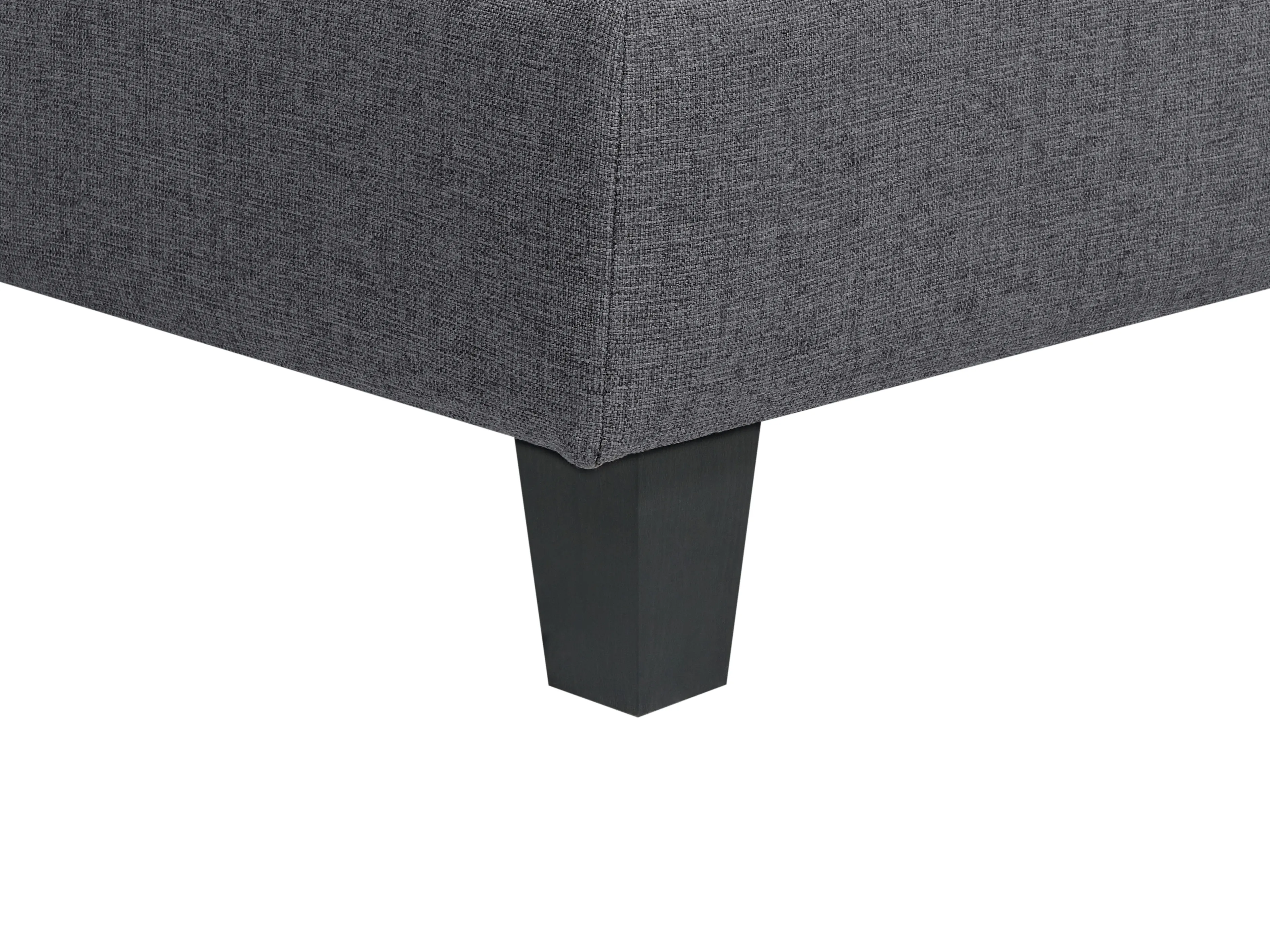 Modulaire hoekbank 4-zits UNSTAD Stof Donkergrijs met ottomaan rechtszijdig