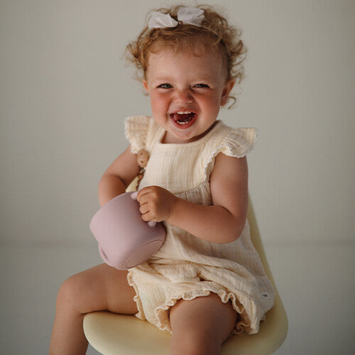 Mushie siliconen snackbeker - soft lilac