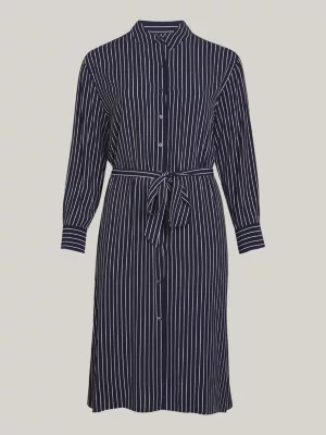Vestido camisa Curve Crepe com cinto na altura do joelho