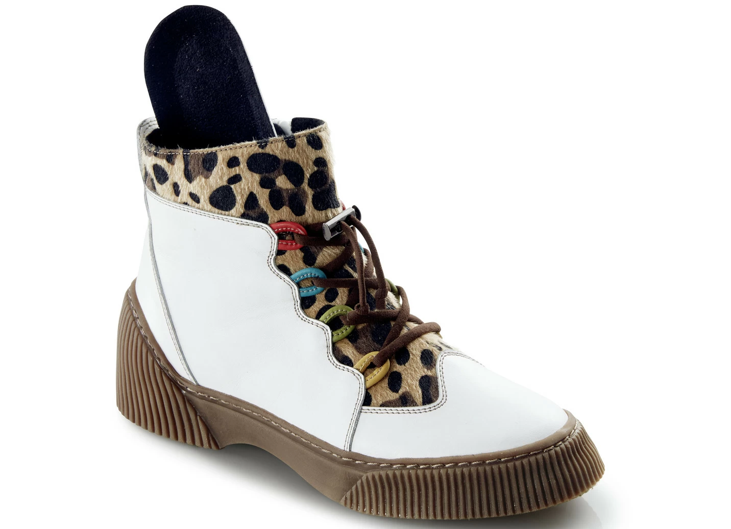Interessante Stiefelette in 2 Farben mit herausnehmbarem Fußbett, Weite G