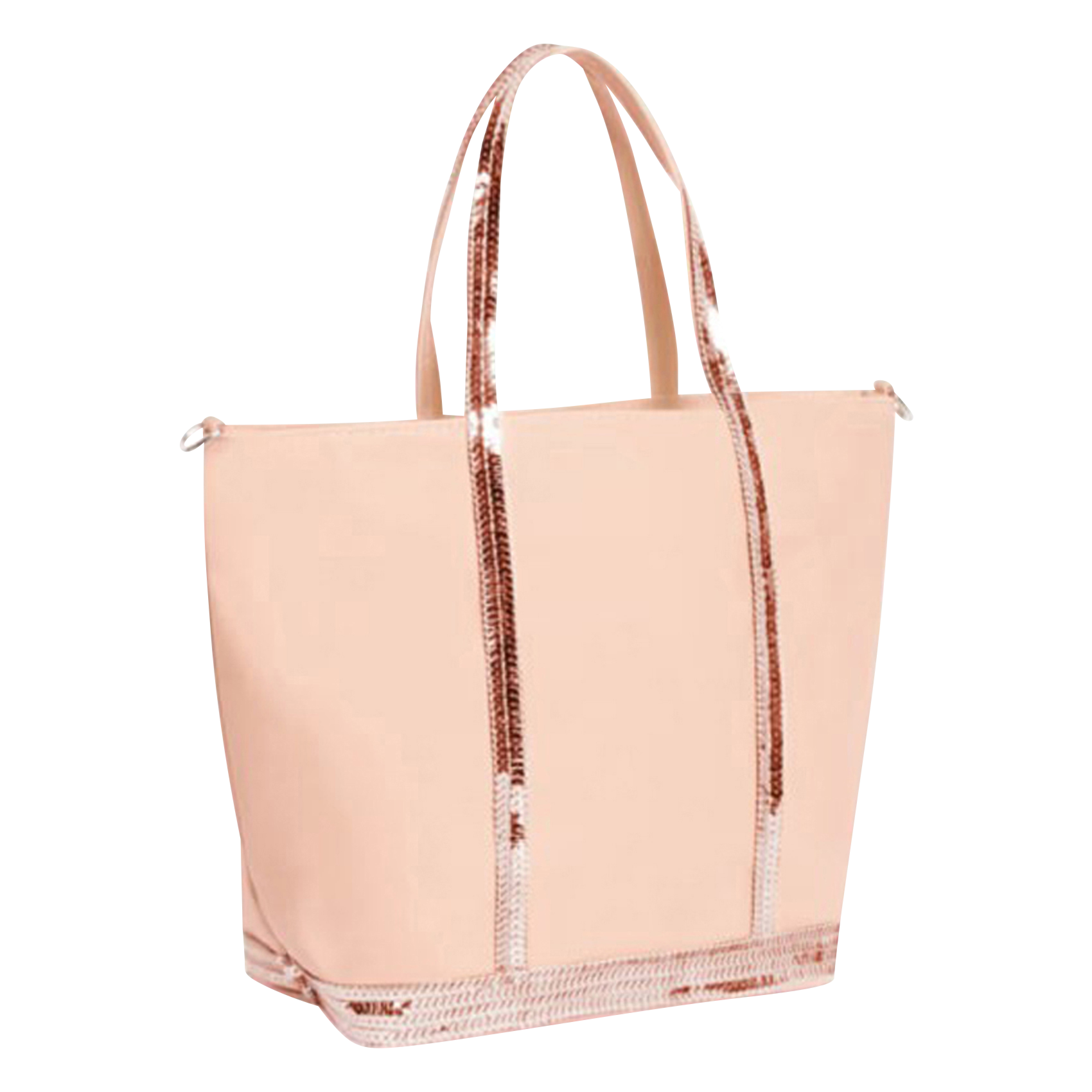 Cabas S en coton à sequins | Rose