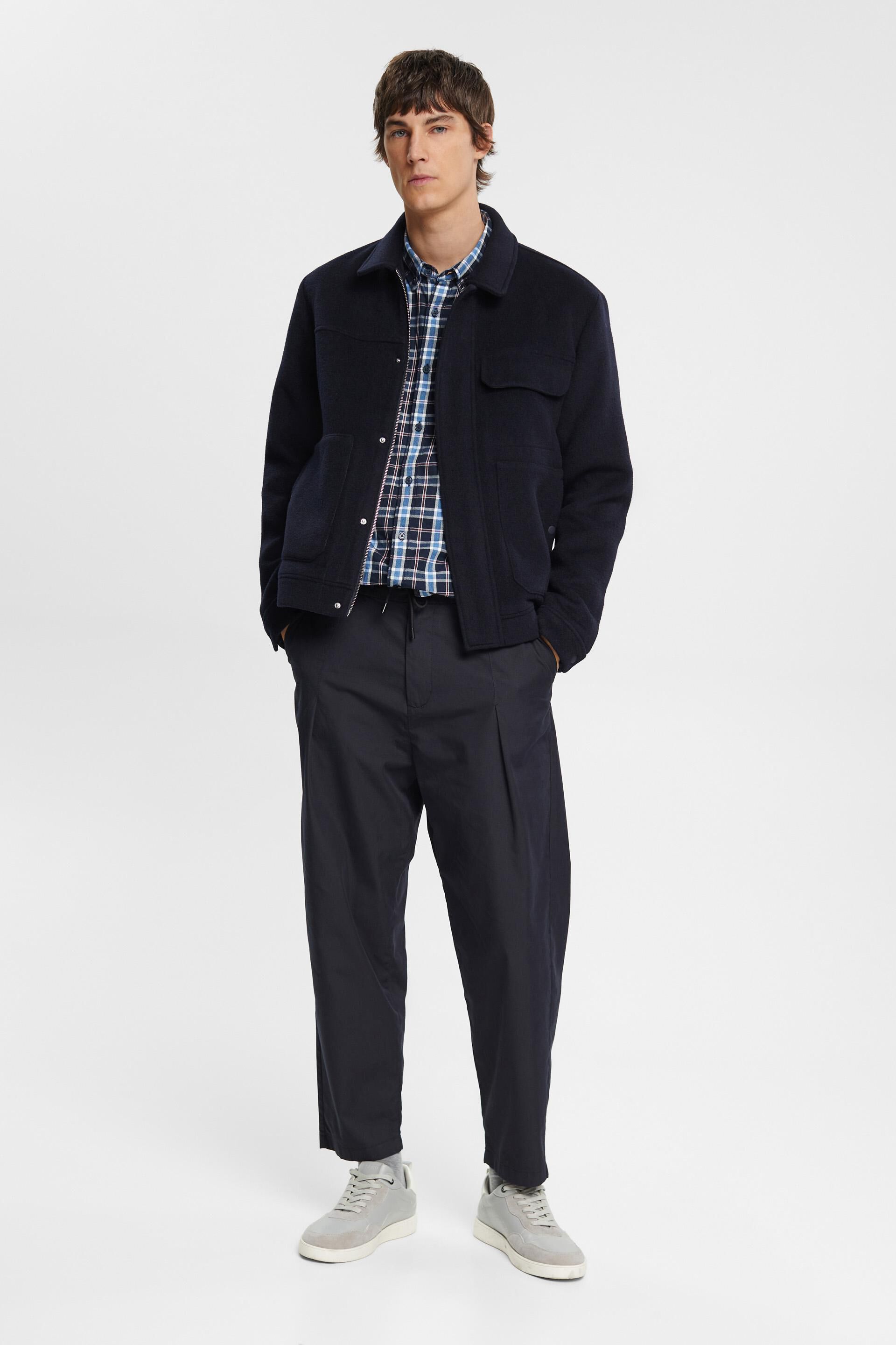 Chemise à col boutonné à carreaux