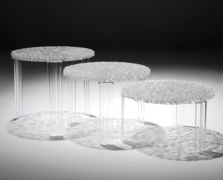 Kartell T-Table salontafel small 50 kristal