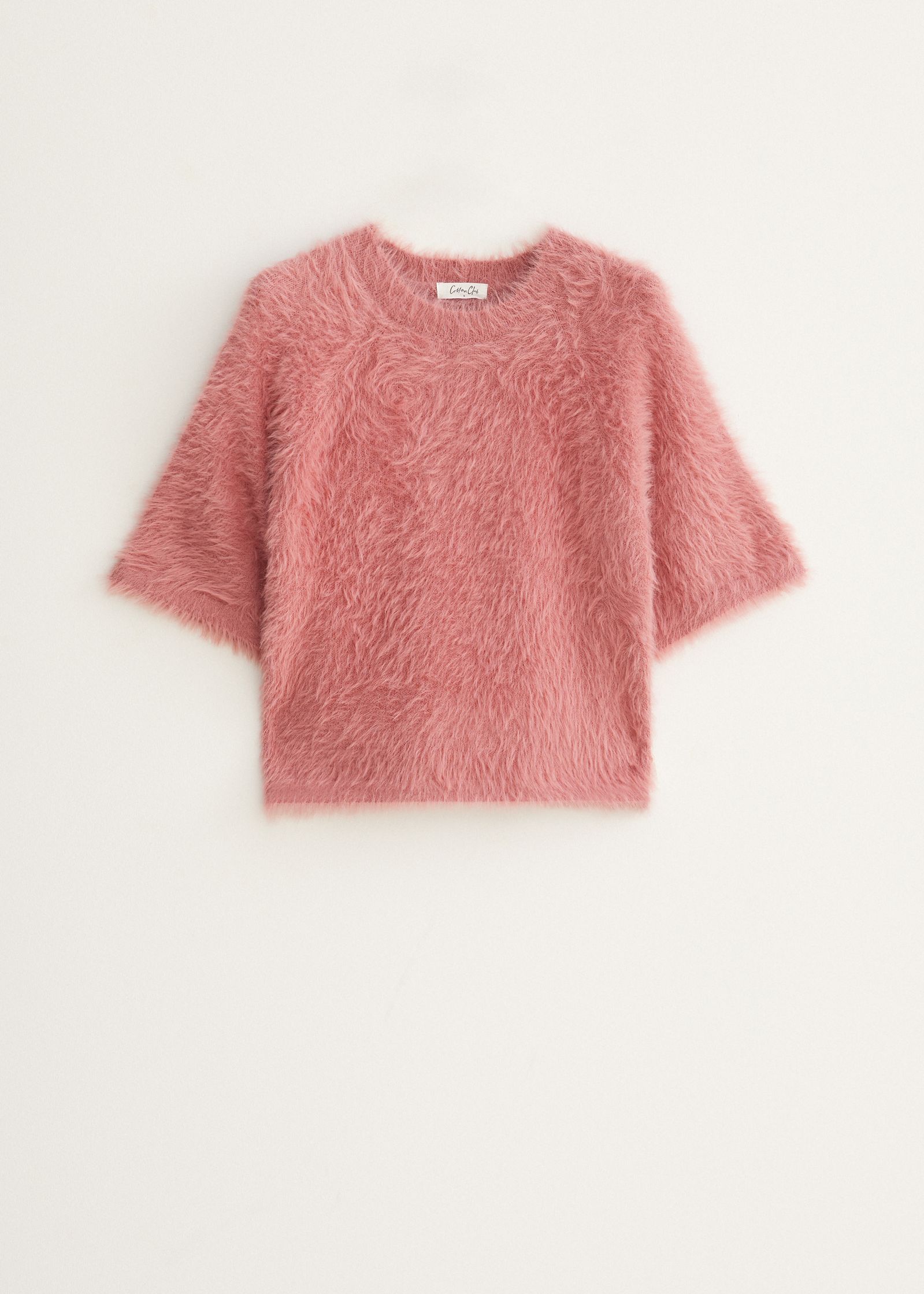 Fluffy trui met raglan mouw