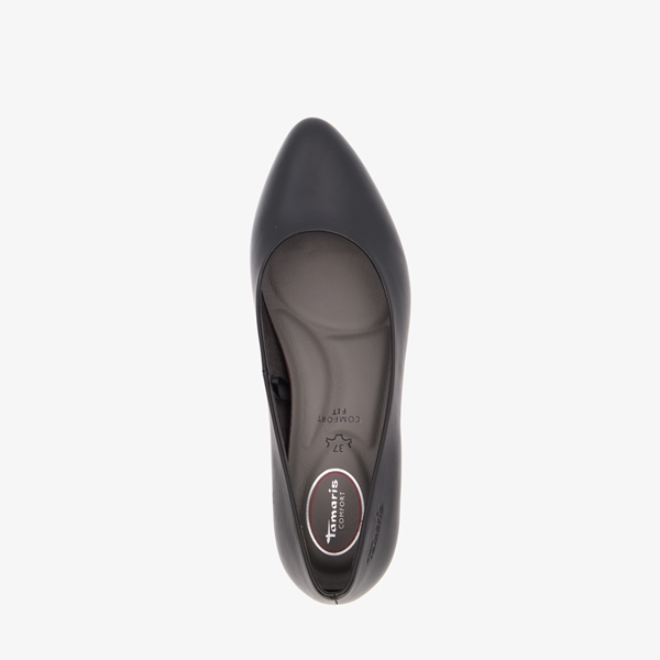 Tamaris Comfort leren dames pumps zwart