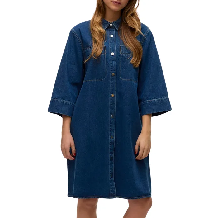 Vero Moda Migga 3/4 Denim Overhemdjurk Dames
