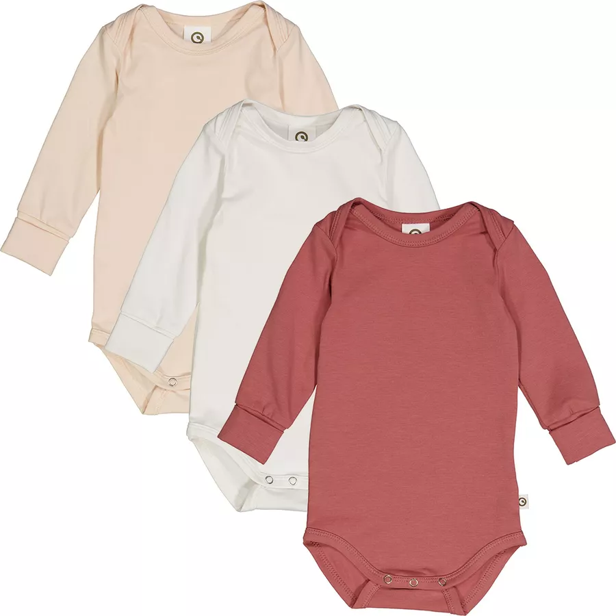Müsli Langarmbody 3er-Pack rosecreamRose