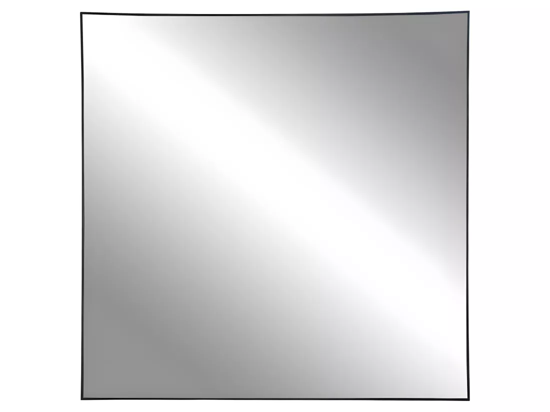 Jersey - Miroir carré en métal 60x60cm : Couleur - Noir