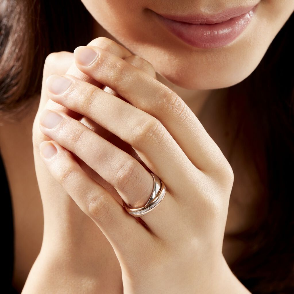 Bague Andrette Or Bicolore Diamant