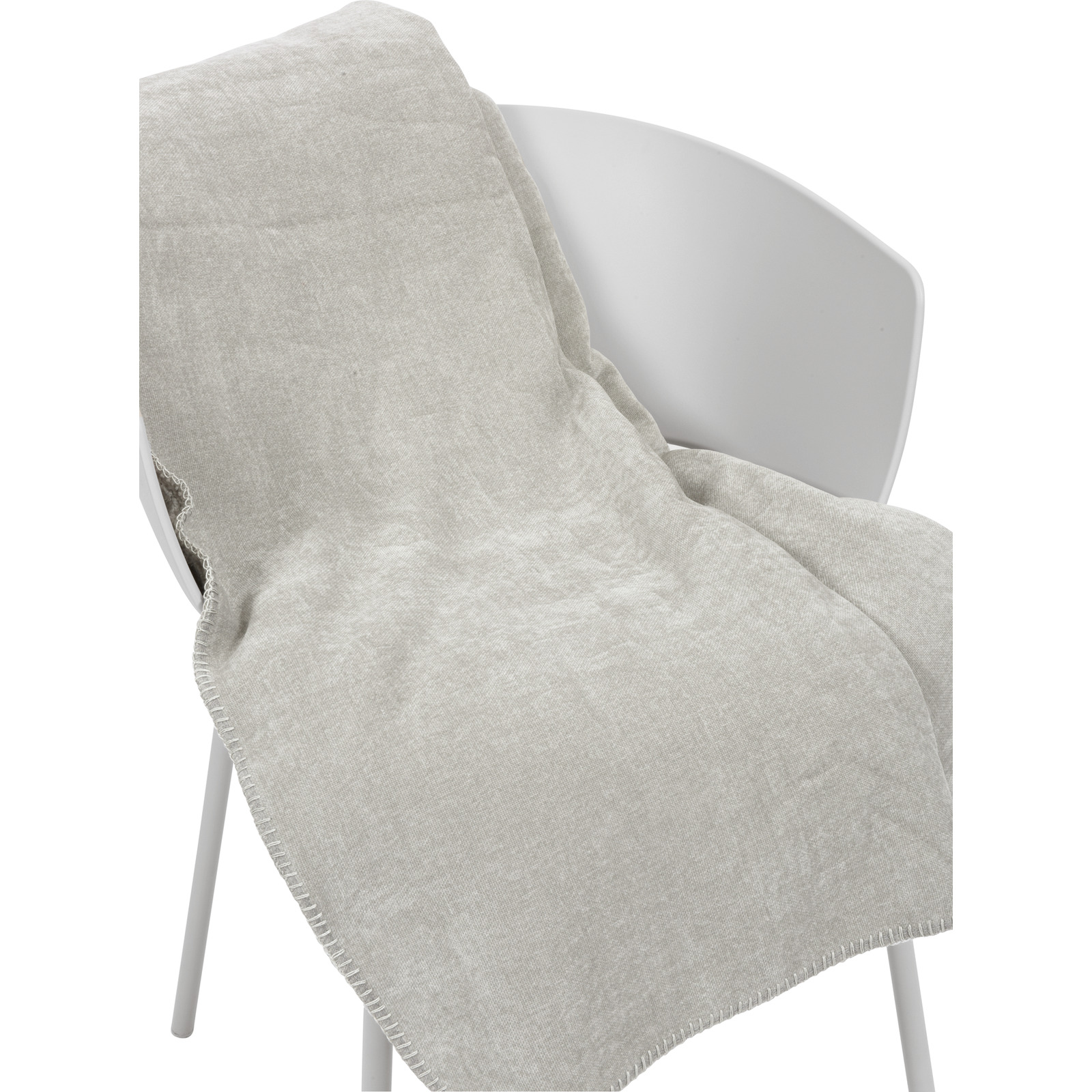 Sherpa Kuscheldecke meliert hellgrau
