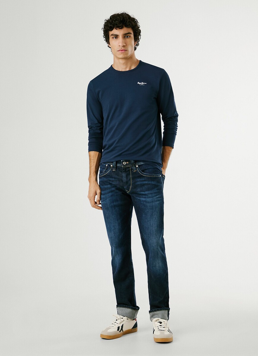 PEPE JEANS<br>Camiseta original de manga comprida com elastano