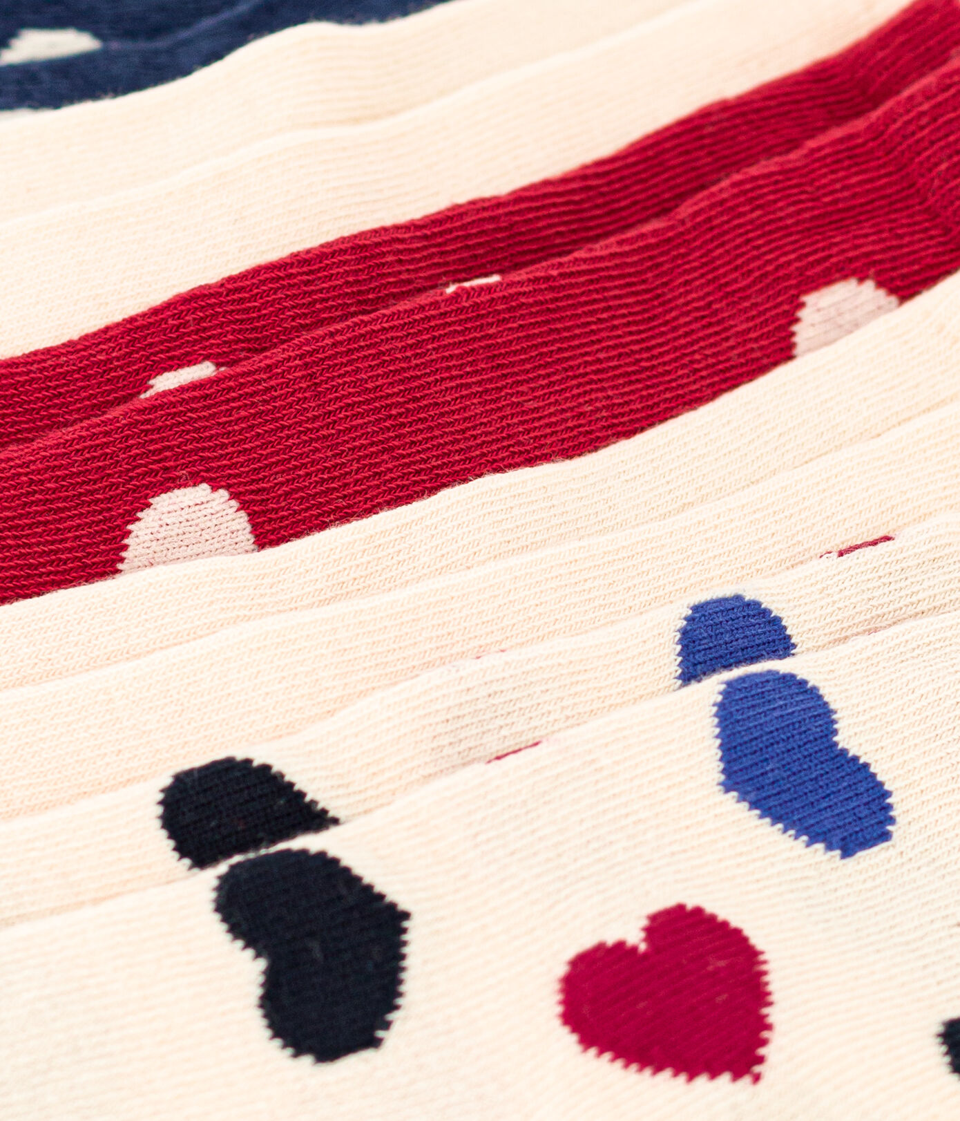 Lot de 5 paires de chaussettes coeurs enfant garçon-fille