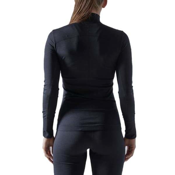 T-shirt thermique CRAFT FUSEKNIT COMFORT COL ZIPPE W BLACK