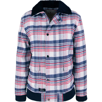 Alprausch Waldlena Bomber Freizeitjacke Red Navy Check Damen