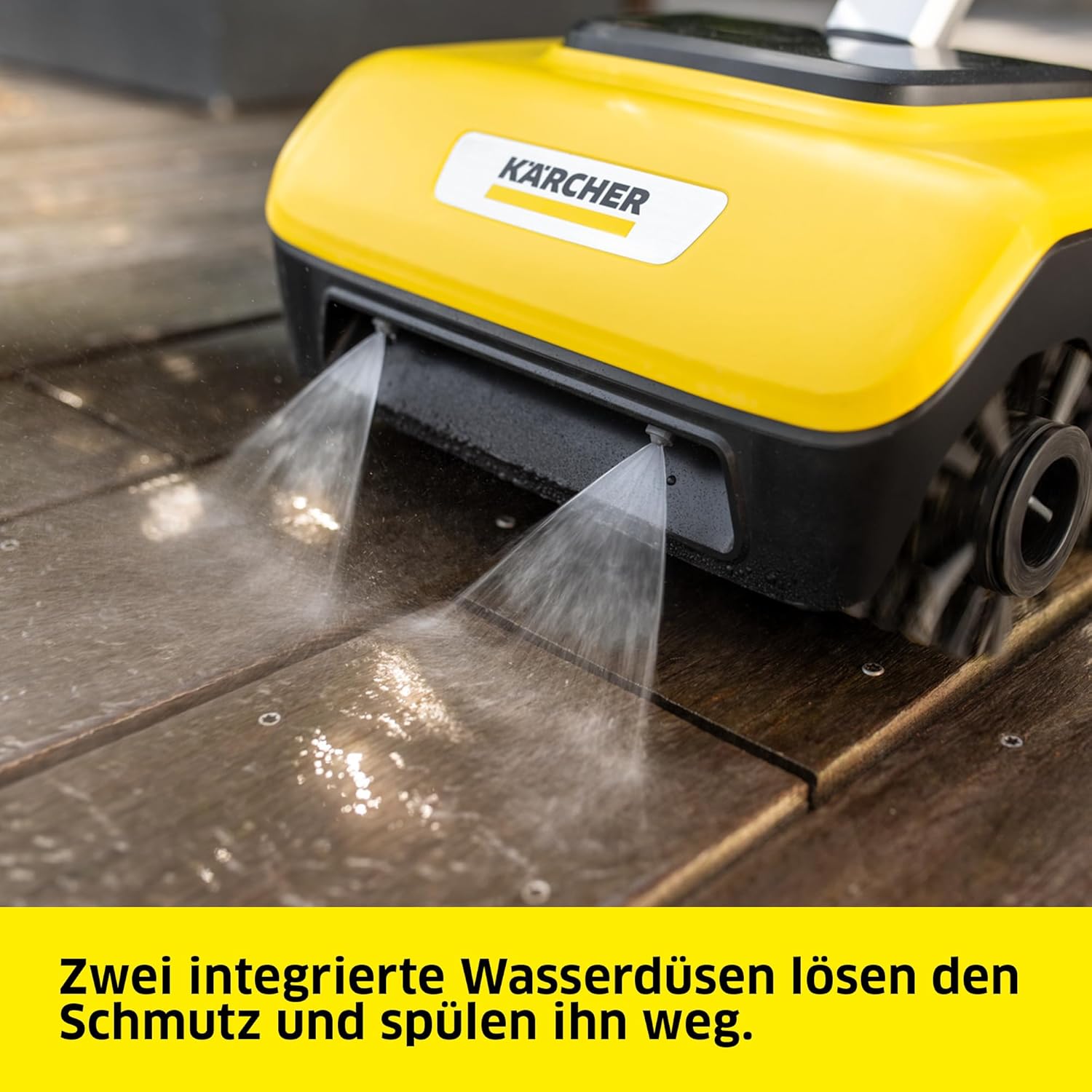 Kärcher Terrassenreiniger PCL 6, Druck: max. 10 bar, Wasserdurchfluss: max. 180 l/h, Arbeitsbreite: 300 mm, Bürstendrehzahl 600-800 U/min, für Holz und Kunststoffverbund
