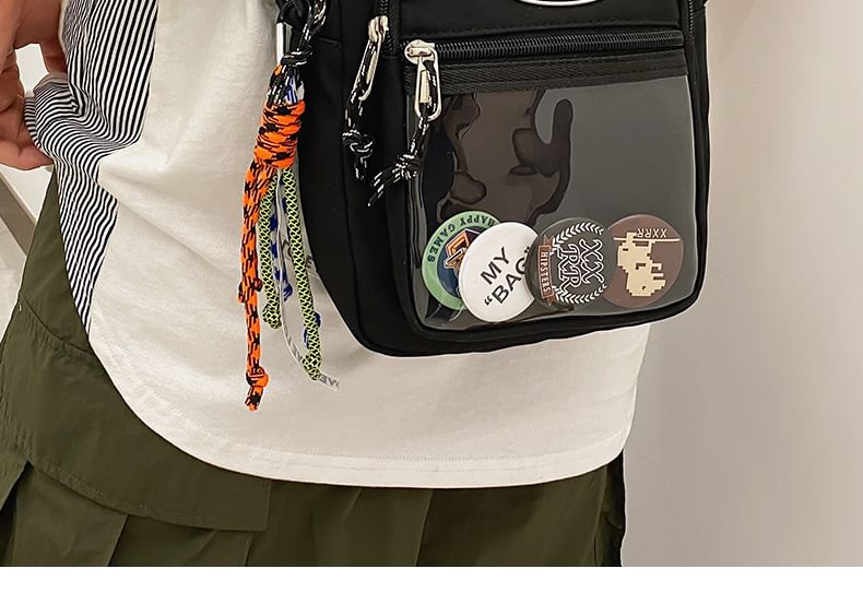 EAVALURE - Set: PVC-paneel schoudertas + broche + tasbedel