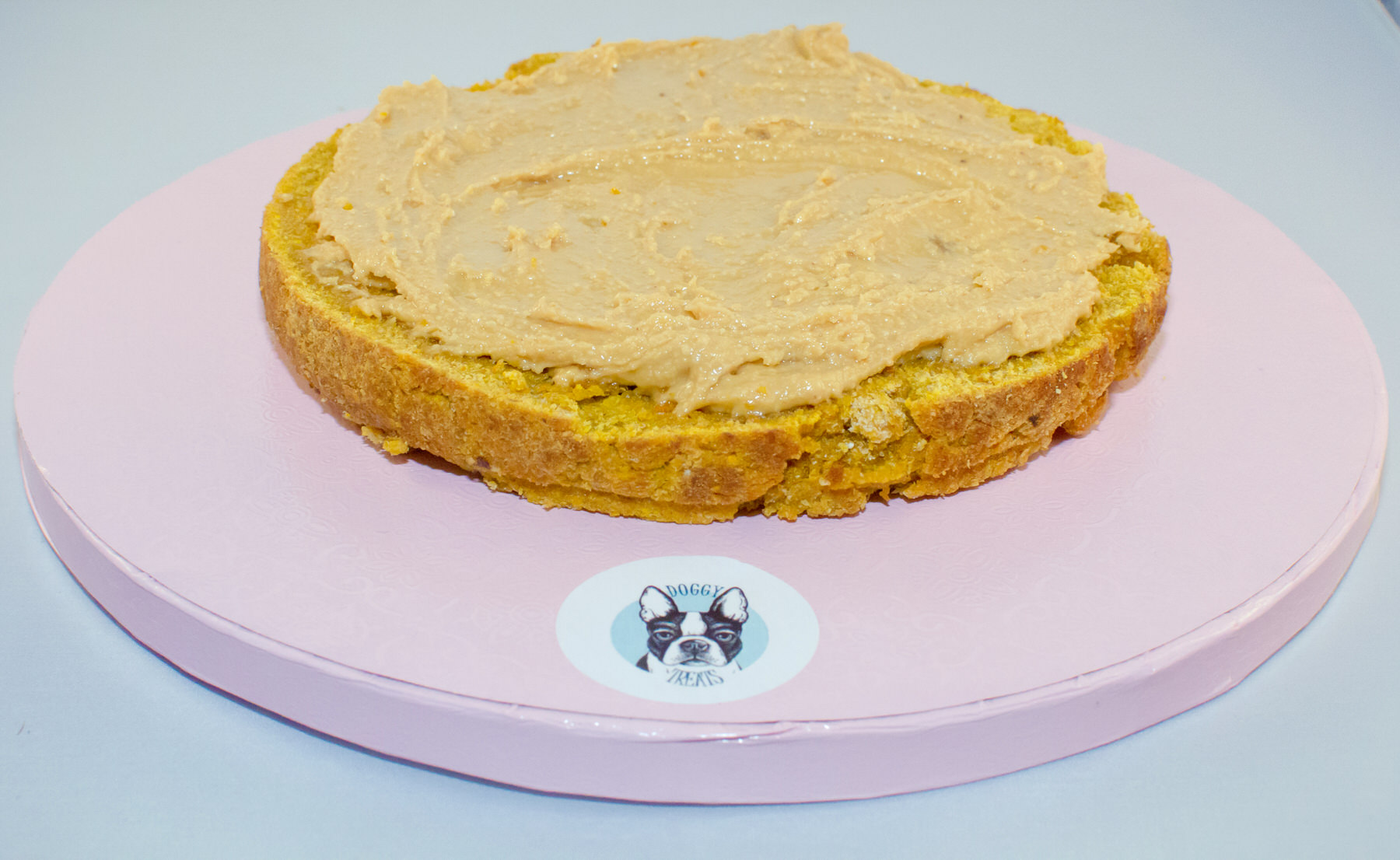 Tarte grande de creme de manteiga de amendoim