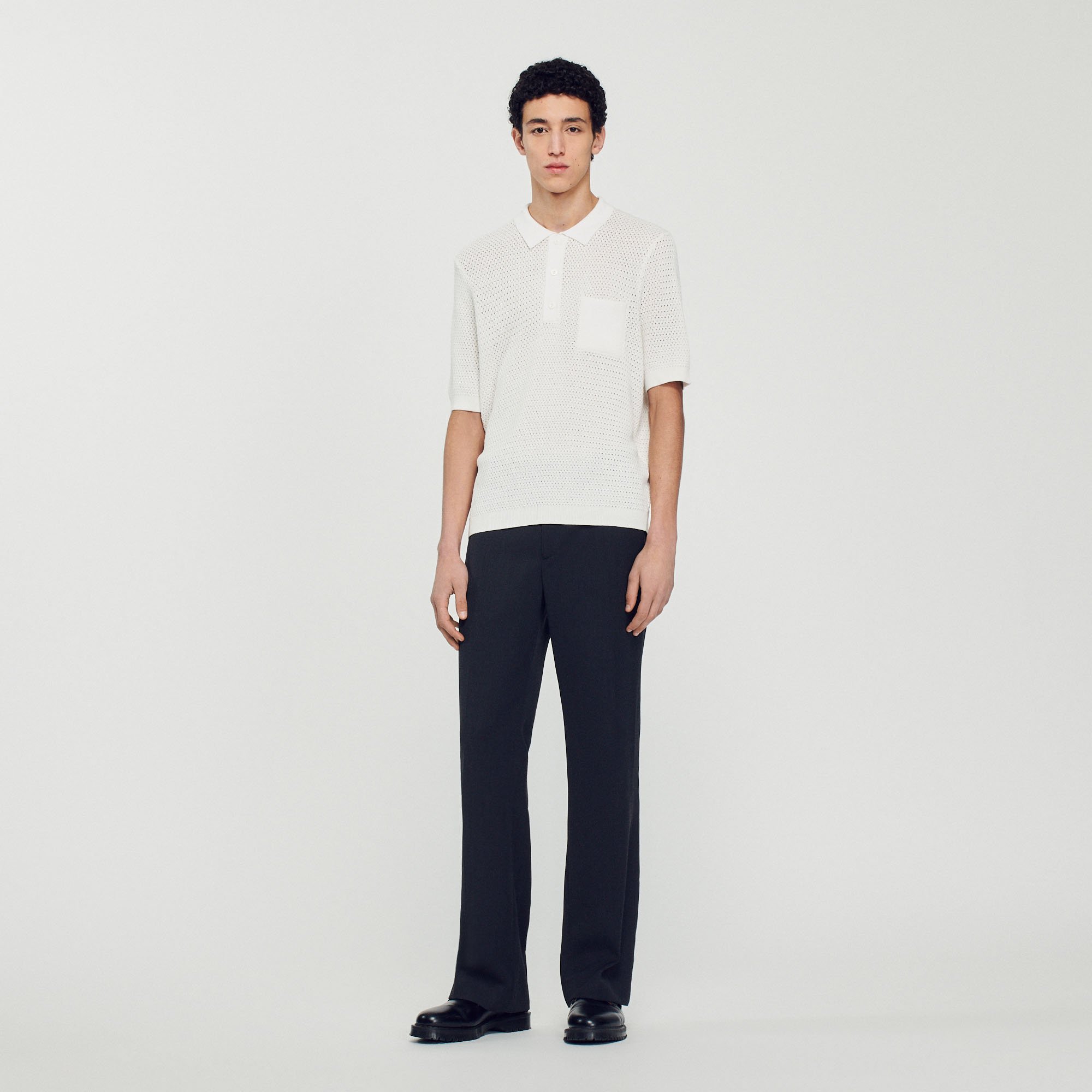 Pull polo manches courtes