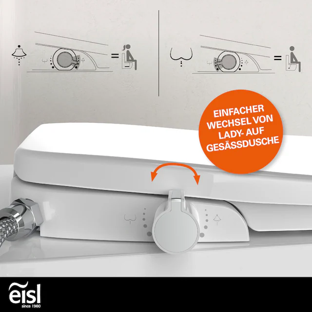 Eisl Dusch-WC-Sitz »Bidet Einsatz« Absenkautomatik, Schnellverschluss