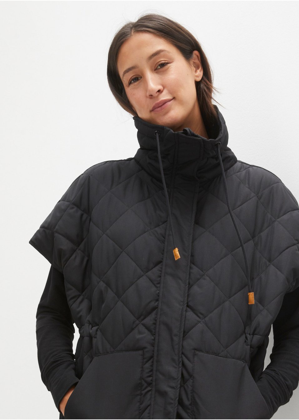 Veste sans manches matelassée fonctionnelle oversize