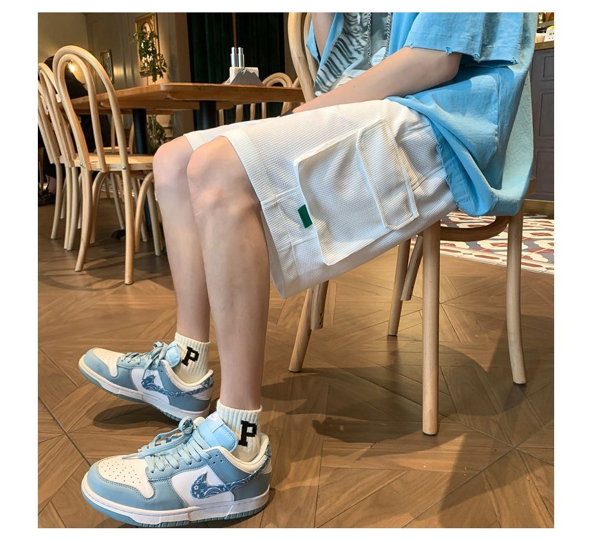 Omozando - Losse cargoshorts met effen pasvorm