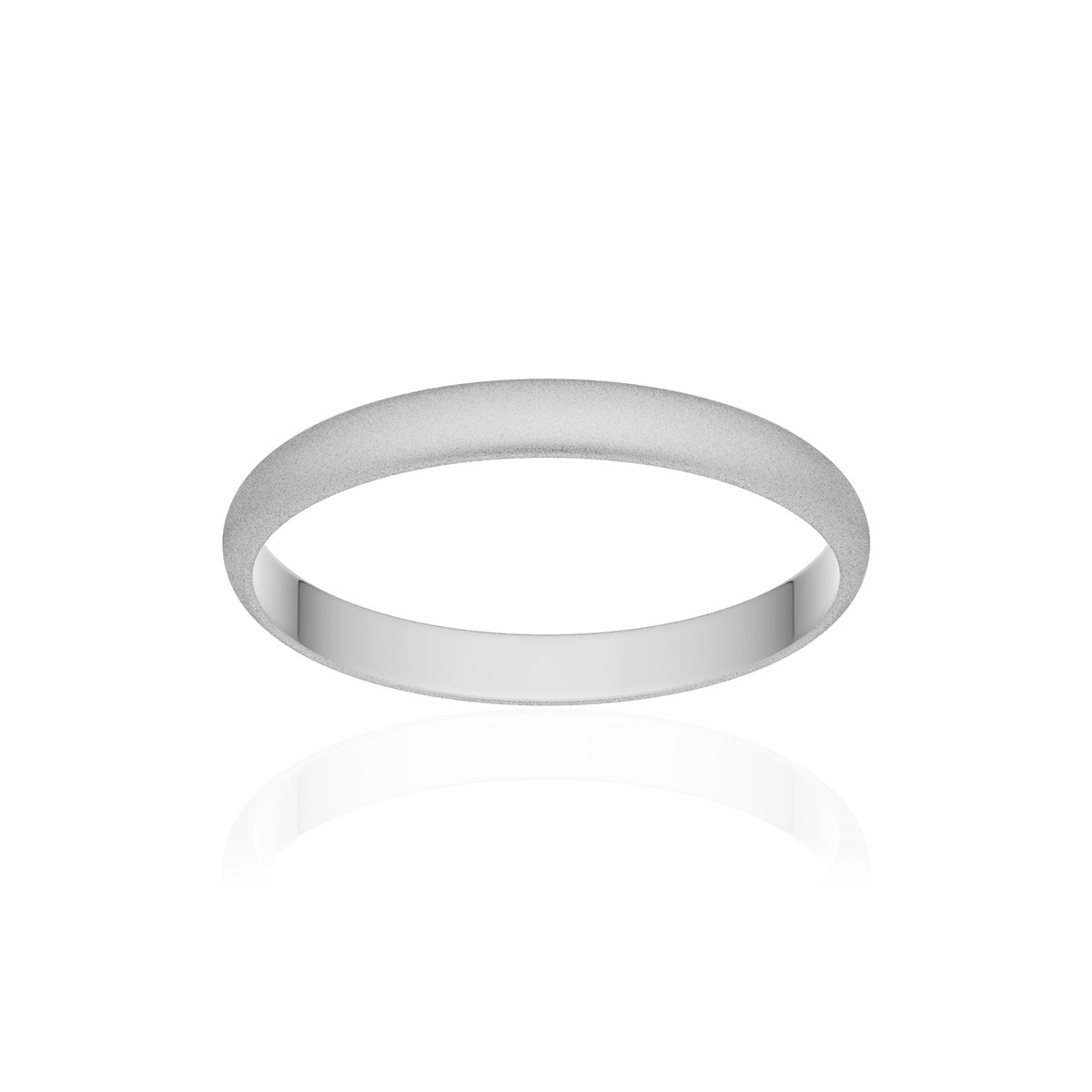 Alliance platine 950 sablé ruban 2,5 mm