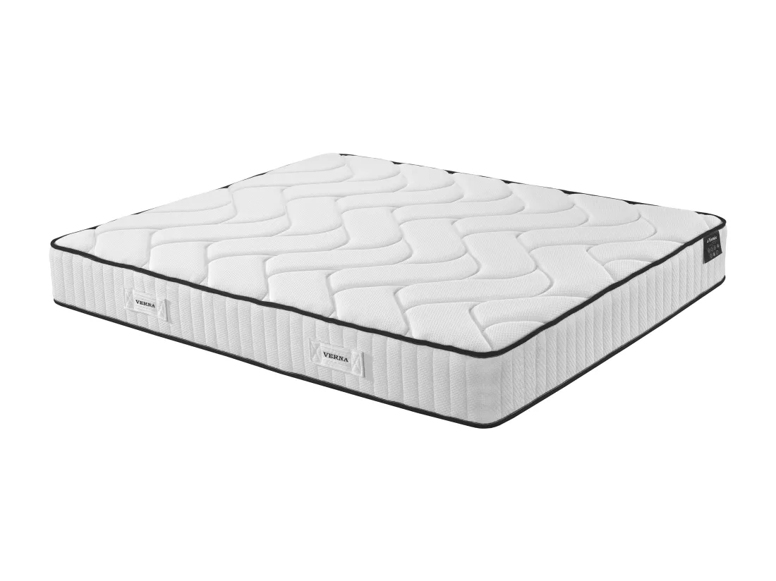 Matelas 140 x 190 cm hybride anti-feu ressorts ensachés 5 zones et mémoire de forme ép.25cm - VERNA de YSMÉE HÔTEL