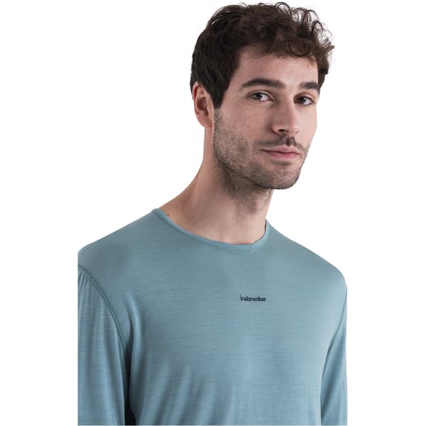 T-shirt randonnée ICEBREAKER M MERINO 125 ZONEKNIT ENERGY WIND LS TEE FATHOM GREEN/CLOUD RAY/CB