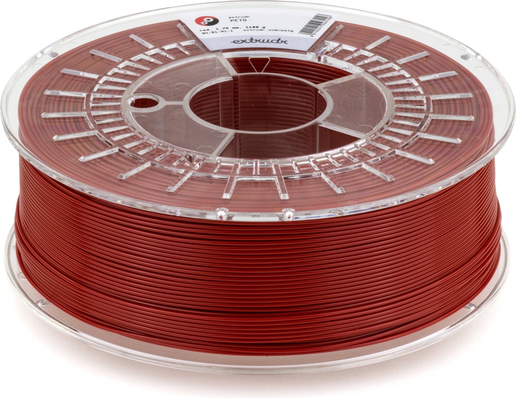 Extrudr  PETG Rot, 1,75 mm / 1100 g    Filament mit hervorragenden mechanischen Eigenschaften
