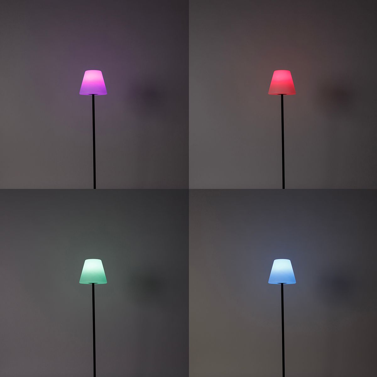 Smart buiten vloerlamp zwart incl. Wifi A60 - Virginia