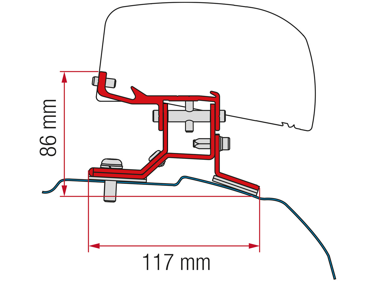 Fiamma adapter F40Van Ford Custom L2