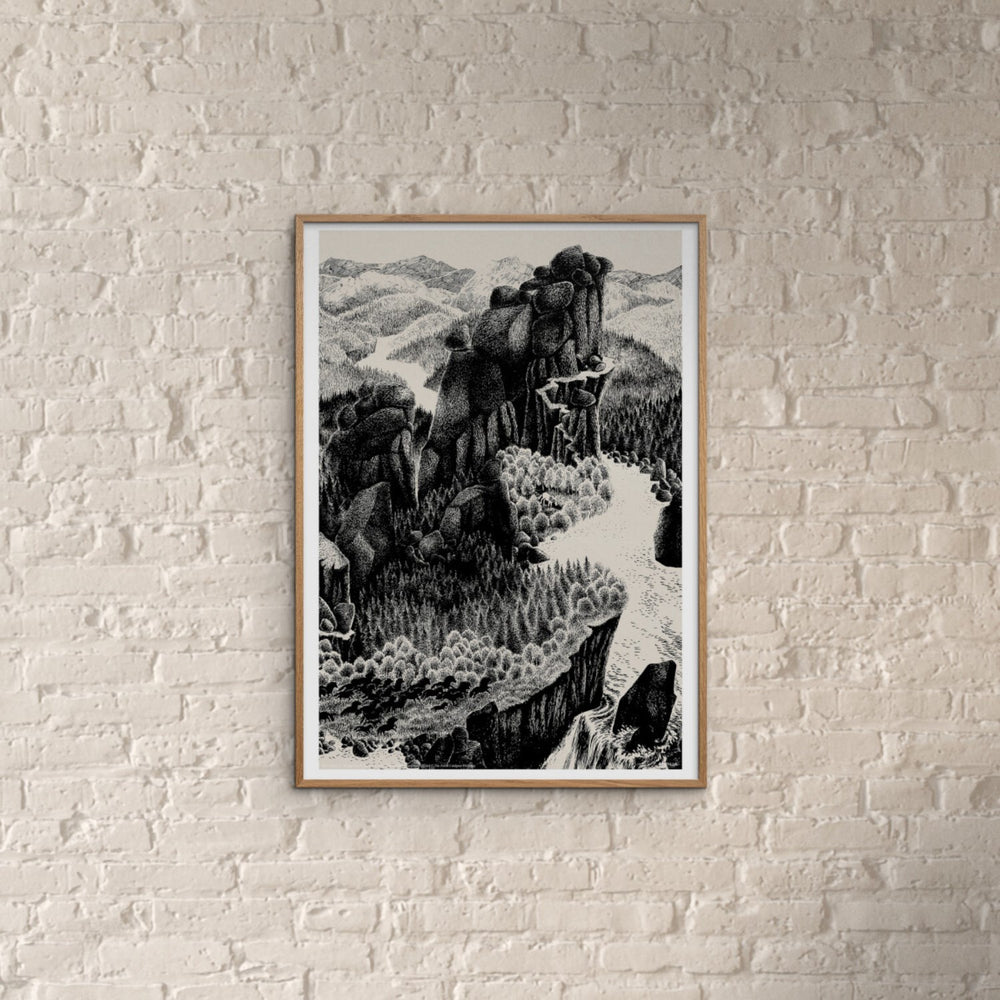 Køb Poster & Frame Astrid Lindgren - Mountains - Ronja The Robbers Daughter